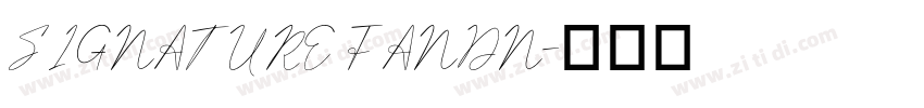 SIGNATURE FANDN字体转换